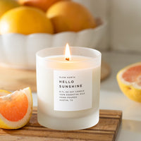 Hello Sunshine - Signature Soy Wax Candle (Grapefruit + Geranium + Lime)