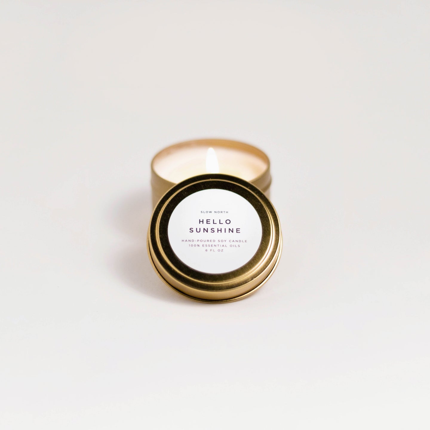 Hello Sunshine Soy Wax Candle - Grapefruit + Geranium + Lime