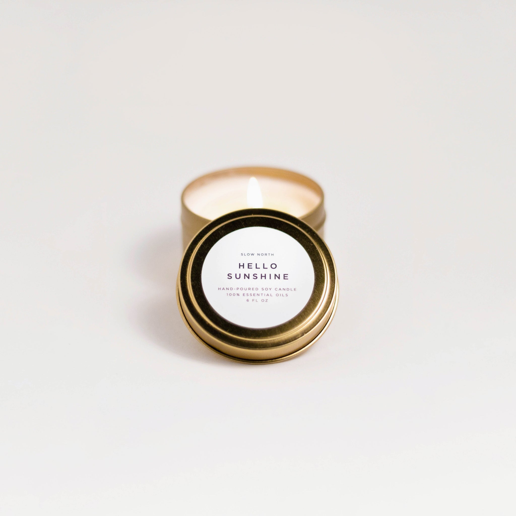 Hello Sunshine Soy Wax Candle - Grapefruit + Geranium + Lime