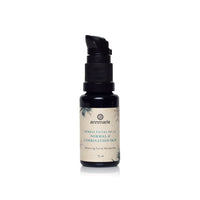 Annmarie Herbal Facial Oil balances normal and combination skin, featuring a pump-top bottle.
