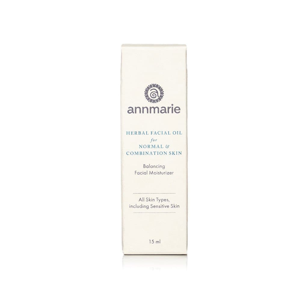 Annmarie's balancing herbal facial oil moisturizer promises to nourish normal and combination skin, even sensitive skin.
