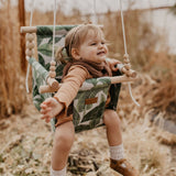 Outdoor High Back Swing – Tropical Leaf