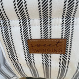 Indoor Swing – Wide Black Ticking Stripe