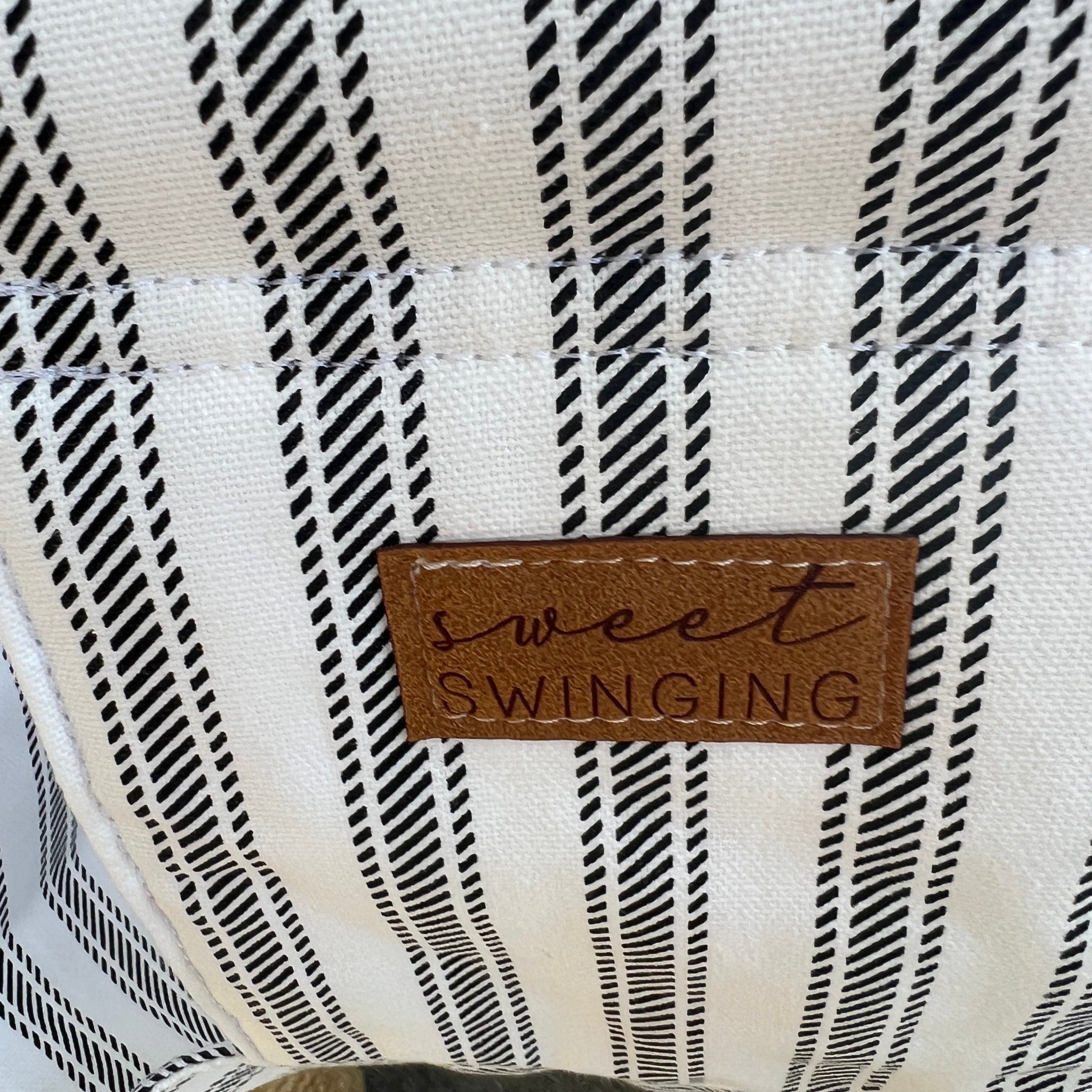 Indoor Swing – Wide Black Ticking Stripe