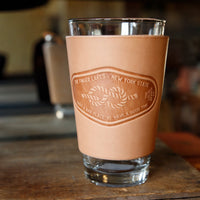Leather Pint Glass