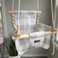 Indoor Swing – French Gray Buffalo Check