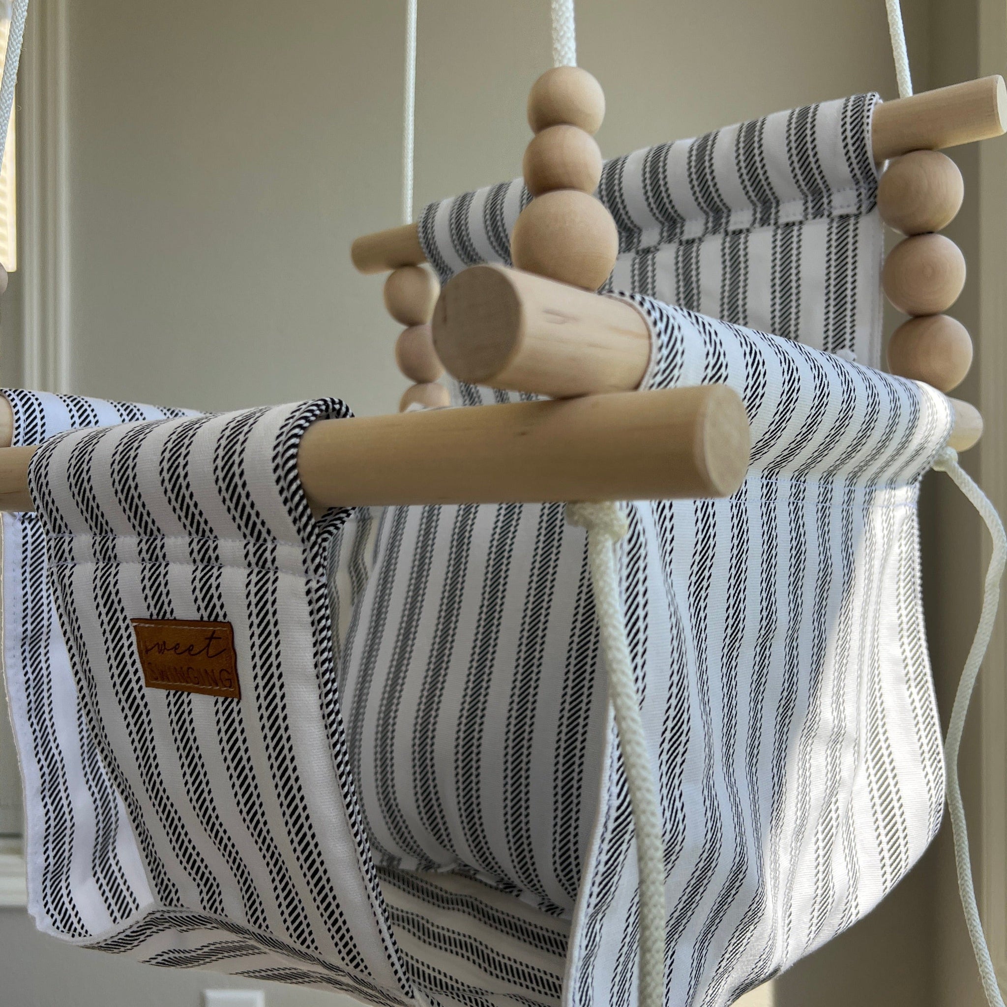 Indoor Swing – Wide Black Ticking Stripe