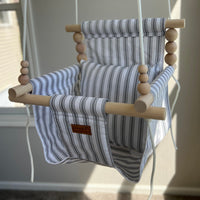 Indoor Swing – Wide Black Ticking Stripe
