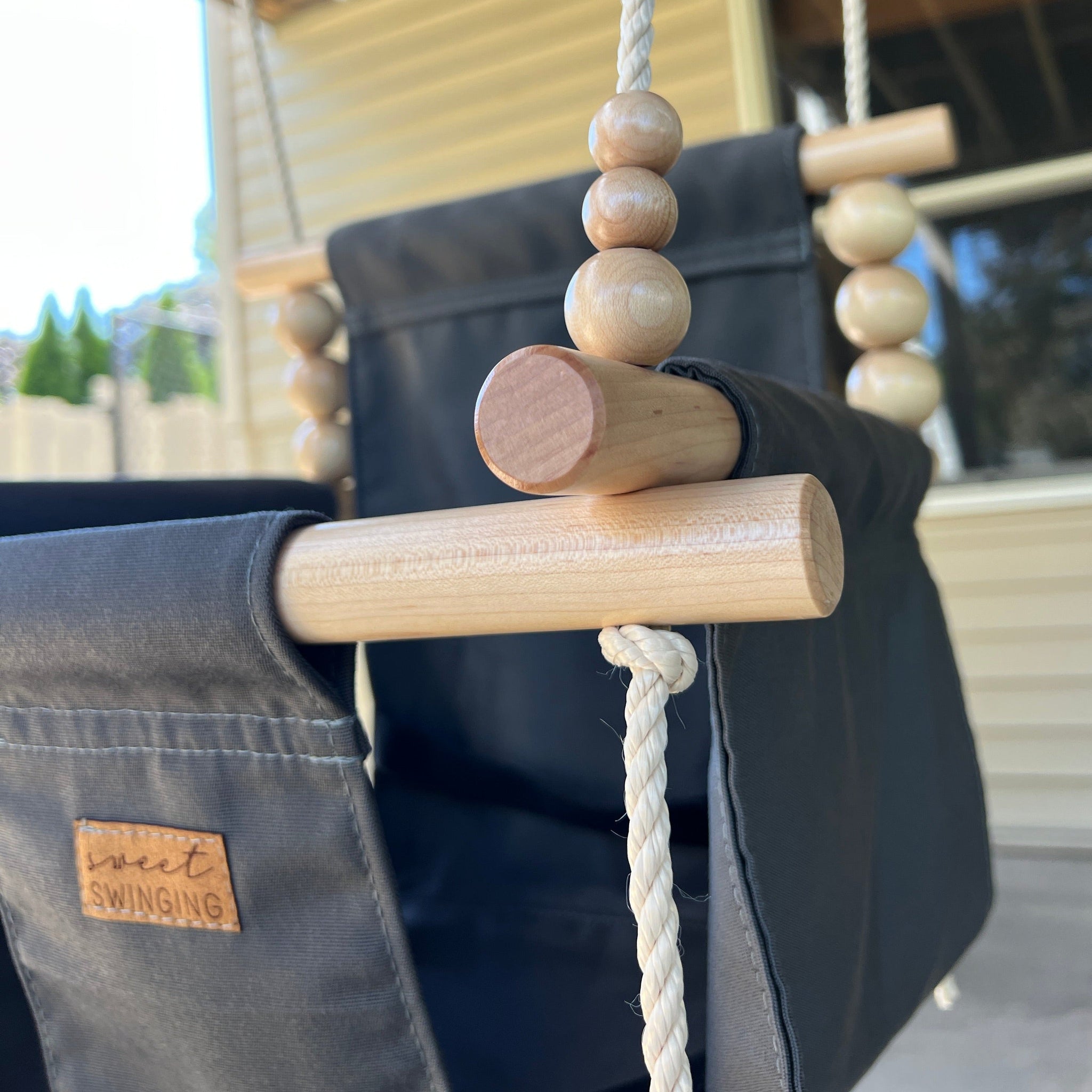 Premium Outdoor High Back Swing – Slate