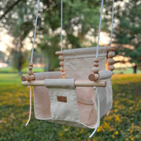 Premium Outdoor High Back Swing – Wheat