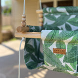 Outdoor High Back Swing – Tropical Leaf