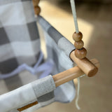 Outdoor High back Swing – Gray Buffalo Check
