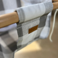 Outdoor High back Swing – Gray Buffalo Check