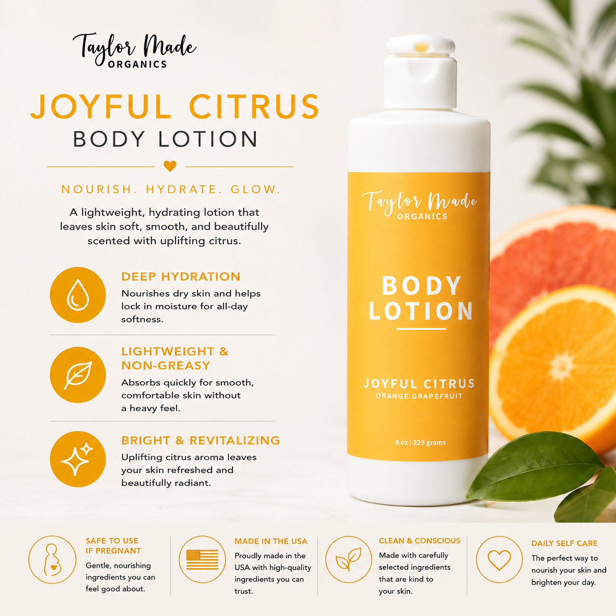 Joyful Citrus Organic Lotion