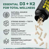 Vitamin K2 (MK-7) & Vitamin D3 (5000 IU) & Black Pepper Extract