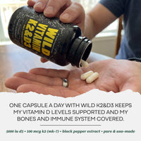 Vitamin K2 (MK-7) & Vitamin D3 (5000 IU) & Black Pepper Extract