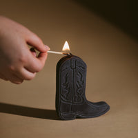cowboy boot shape candles