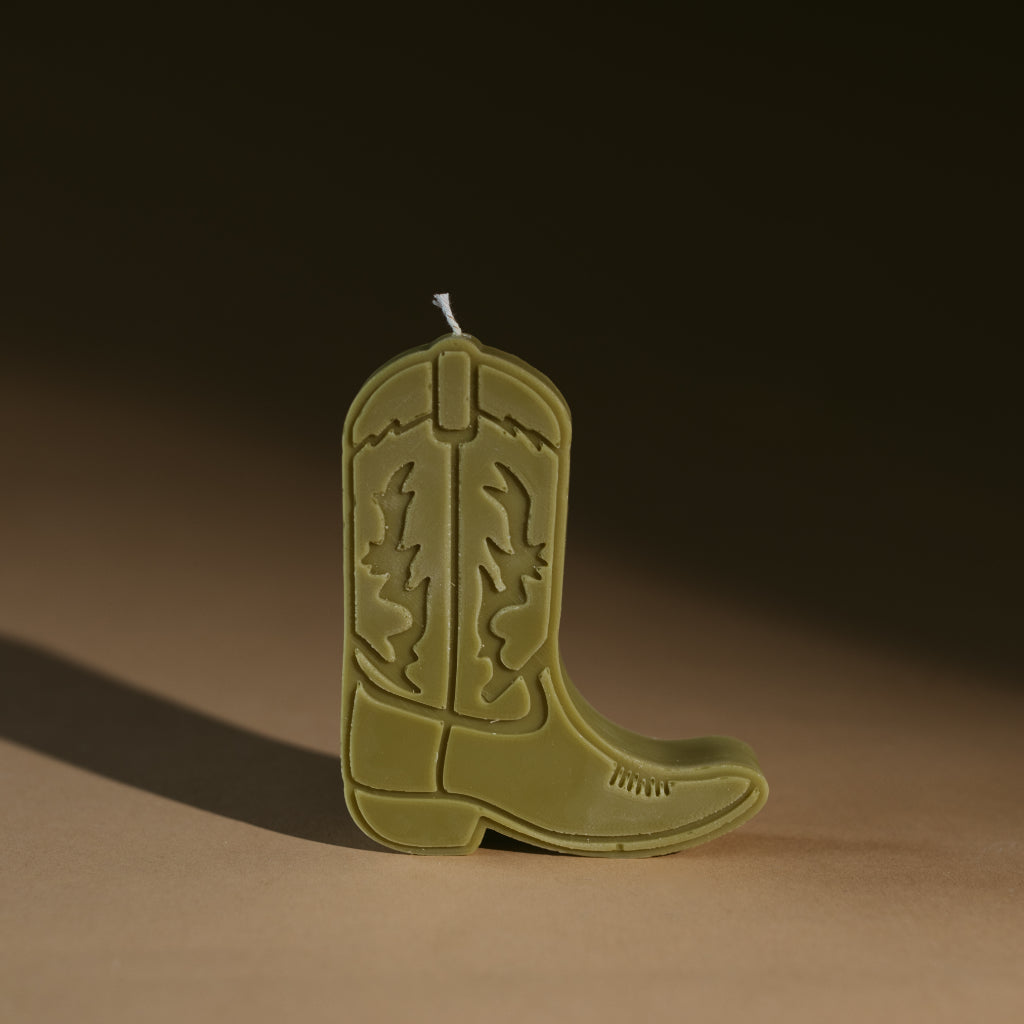 cowboy boot shape candles