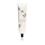 Annmarie Skin Care presents its Kaolin Micro Exfoliant cream facial scrub in a white tube with green botanical accents.
