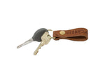 Keys dangle from a tan leather keychain stamped with the "Urban South" logo.
