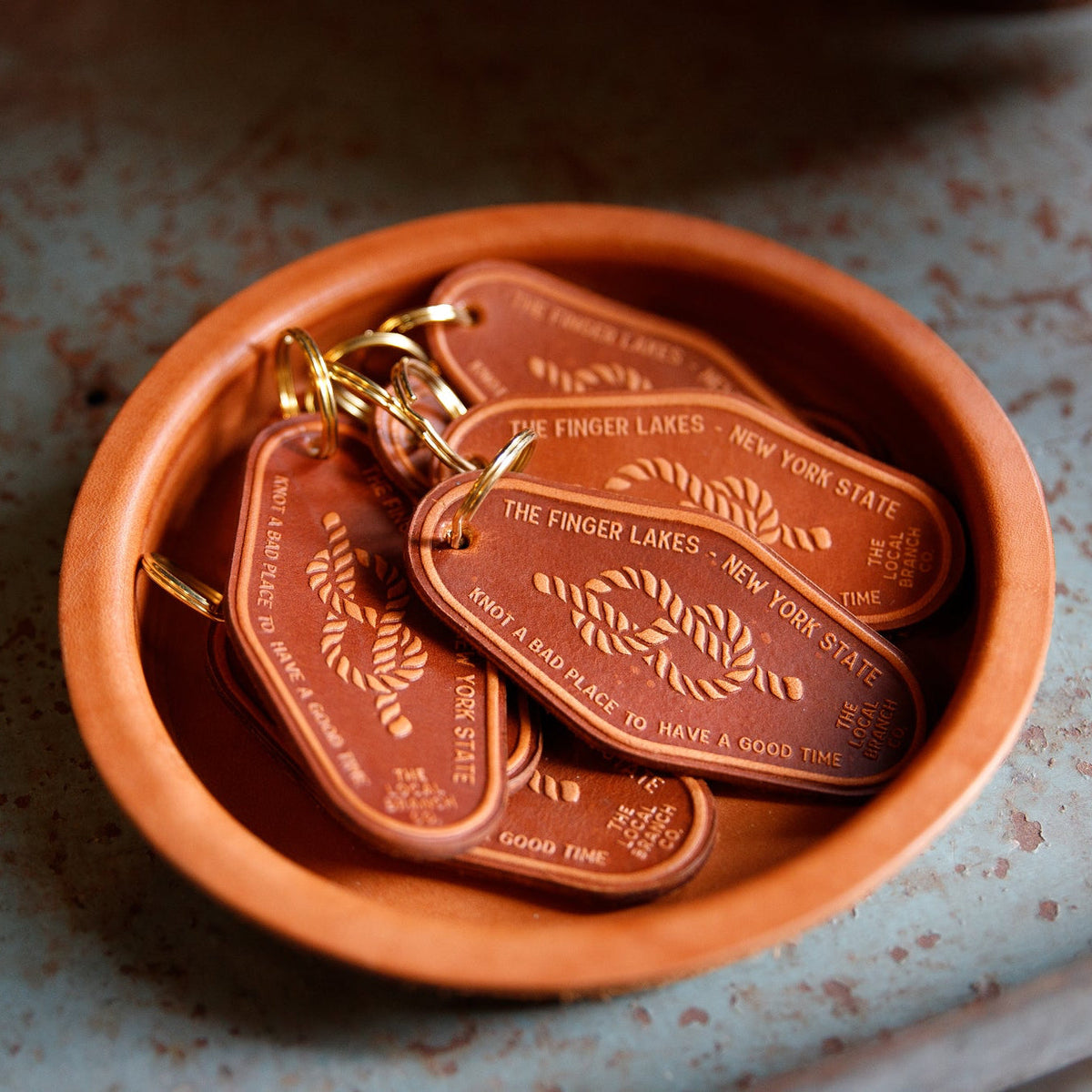 Leather Motel Key Fob
