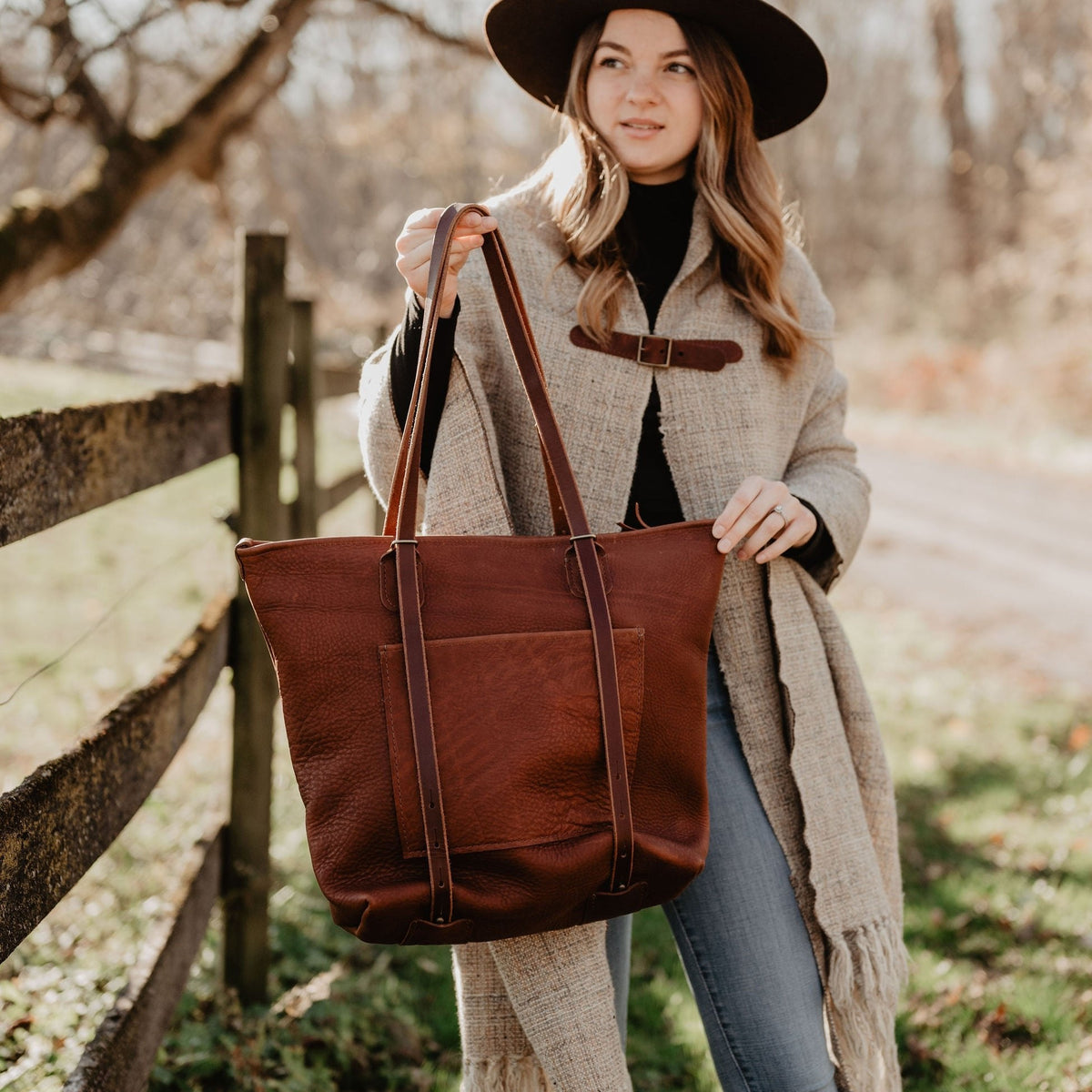Leather Crossroads Backpack Tote