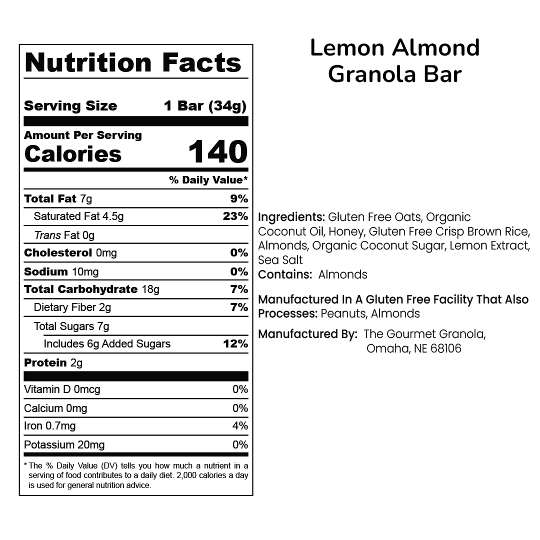 Lemon Almond Granola Bars