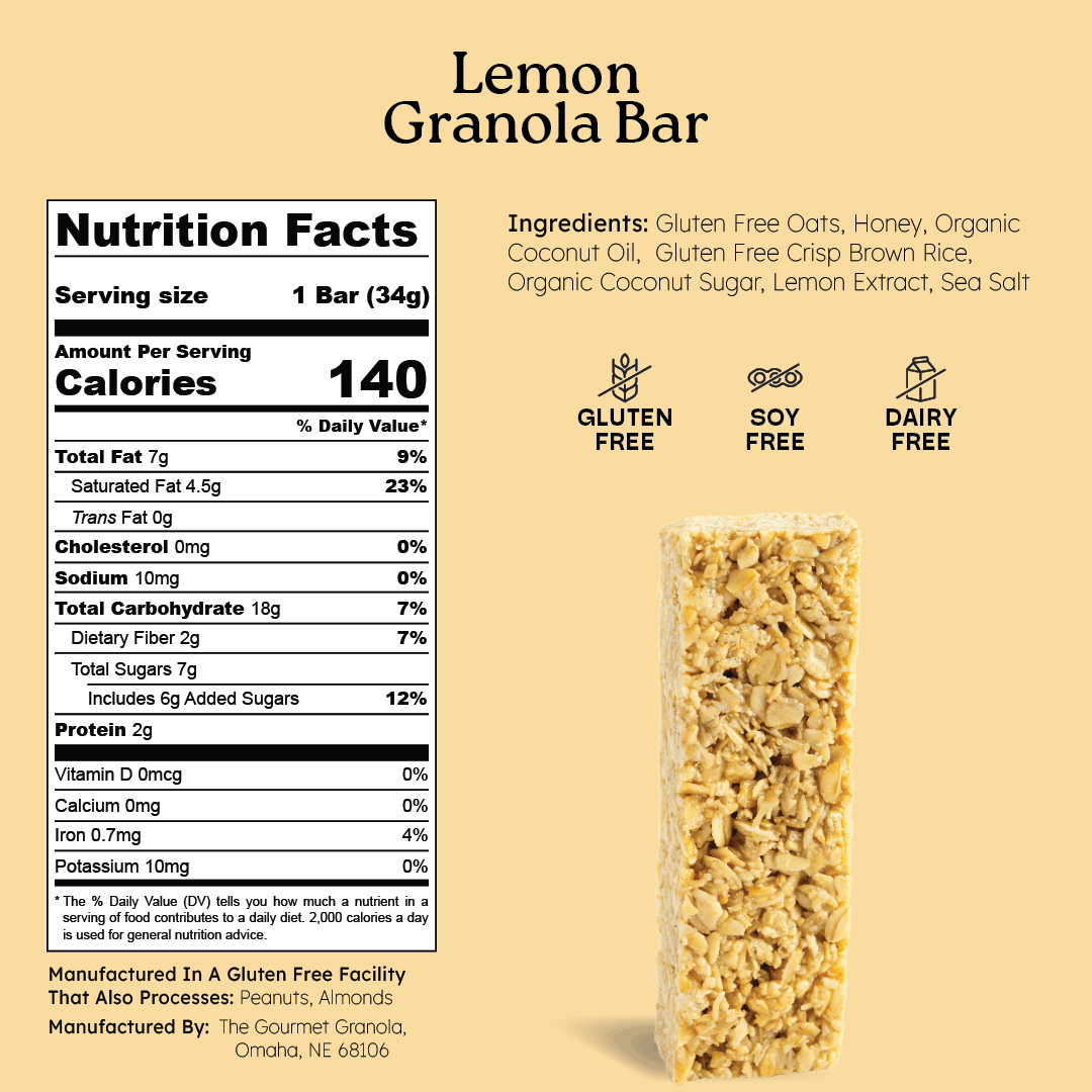 Lemon Granola Bars