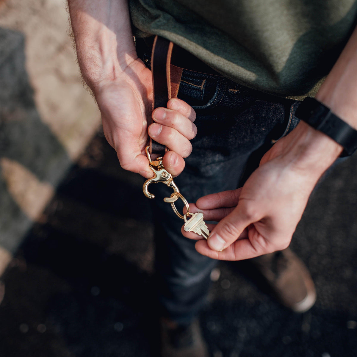 Leather Key Clip Loop