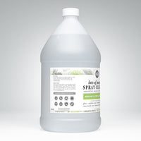 A gallon jug showcases Rustic Strength's all-purpose, bergamot and cypress scented spray cleaner.

