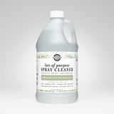 Rustic Strength spray cleaner bottle showcases its plant-based, multi-surface cleaning power with rosemary mint and tea tree essential oils.
