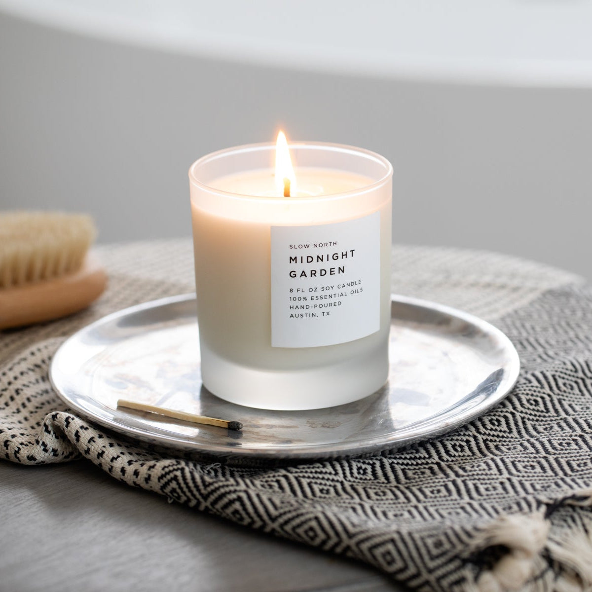 Midnight Garden - Signature Soy Wax Candle (Lavender + Rosemary + Geranium)
