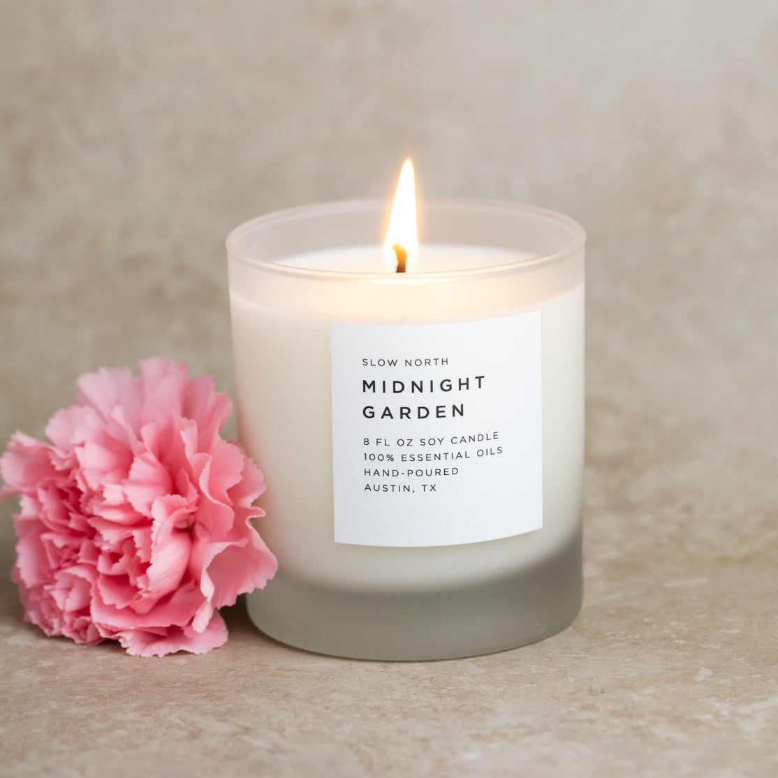 Midnight Garden - Signature Soy Wax Candle (Lavender + Rosemary + Geranium)
