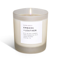 Embers + Leather - Signature Soy Wax Candle (Vetiver + Cedar + Patchouli)