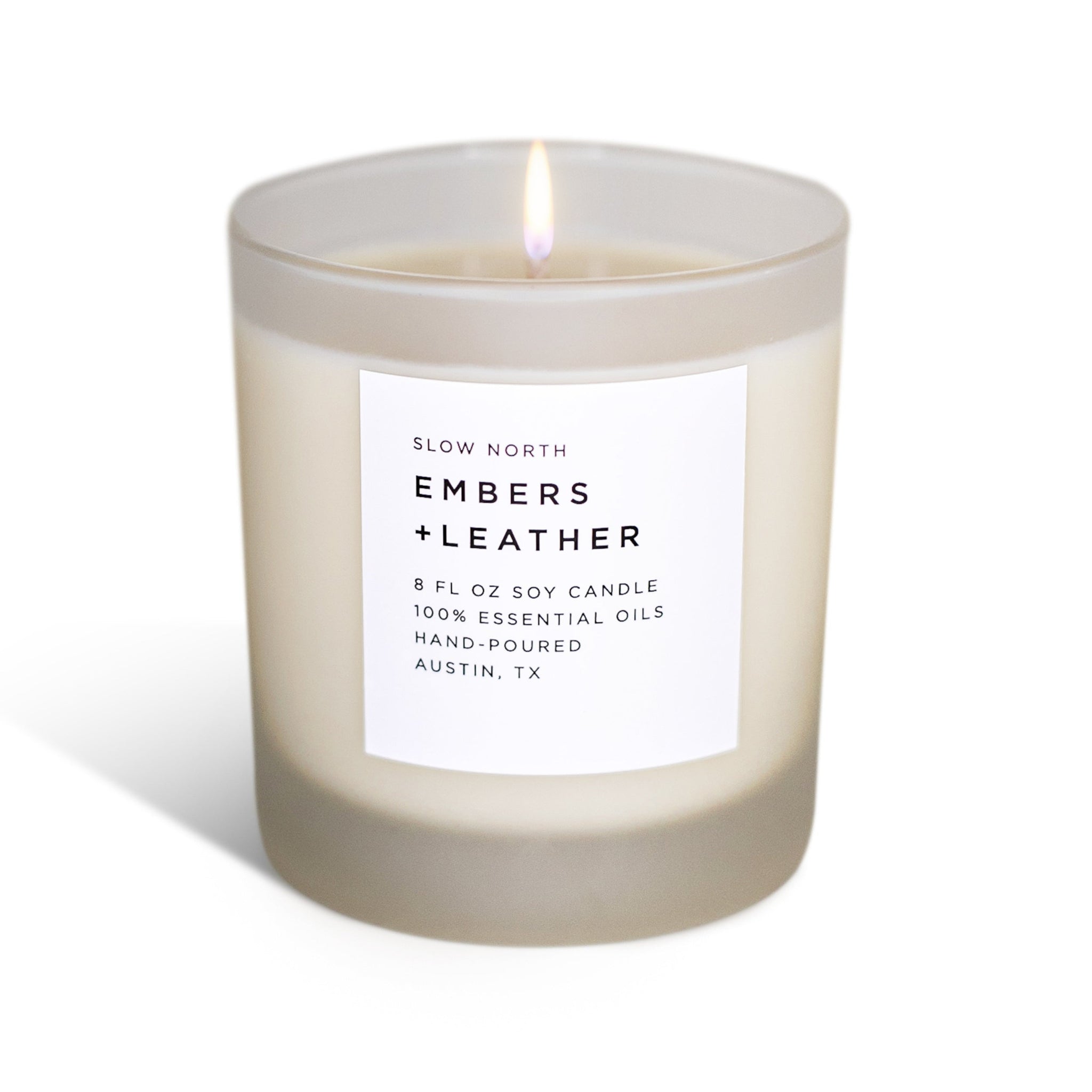 Embers + Leather - Signature Soy Wax Candle (Vetiver + Cedar + Patchouli)