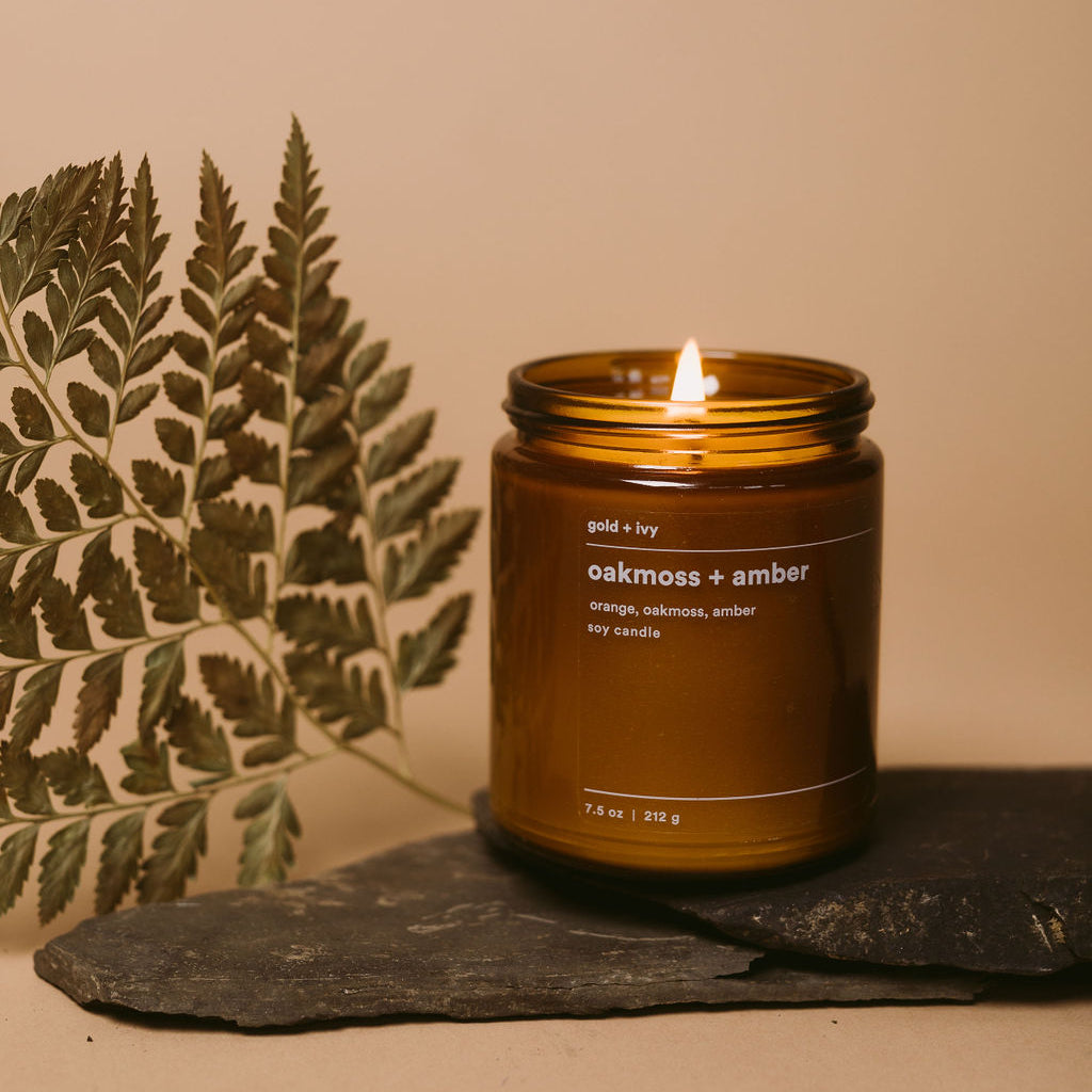 oakmoss + amber candle