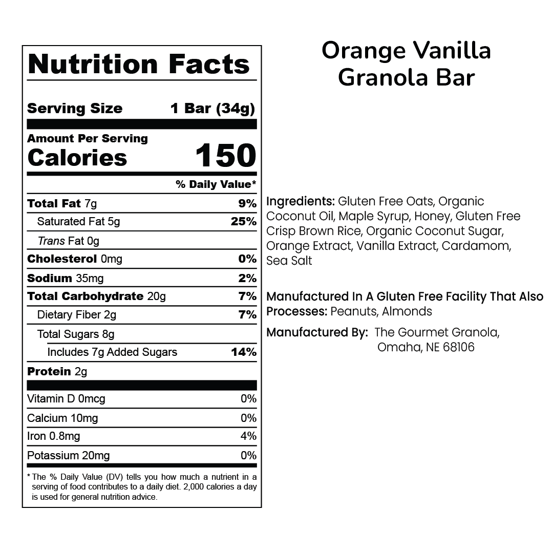 Orange Vanilla Granola Bars