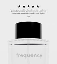 Reviewer raves about the "frequency" luxury fragrance, giving it a five-star rating.
