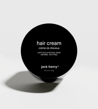 Jack Henry hair cream defines hair and provides a light hold.
