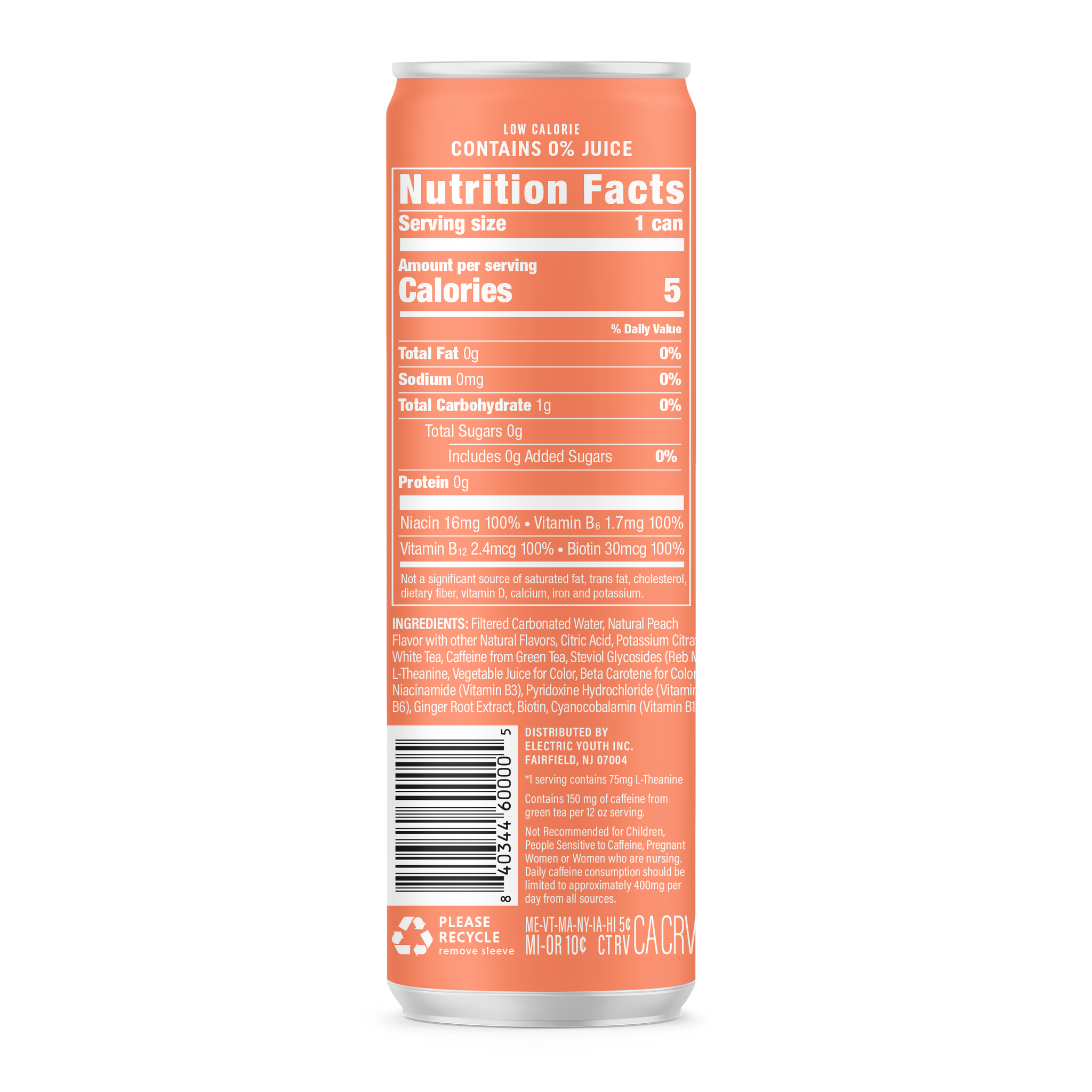 Sparkling Peach Tea – 12 Pack