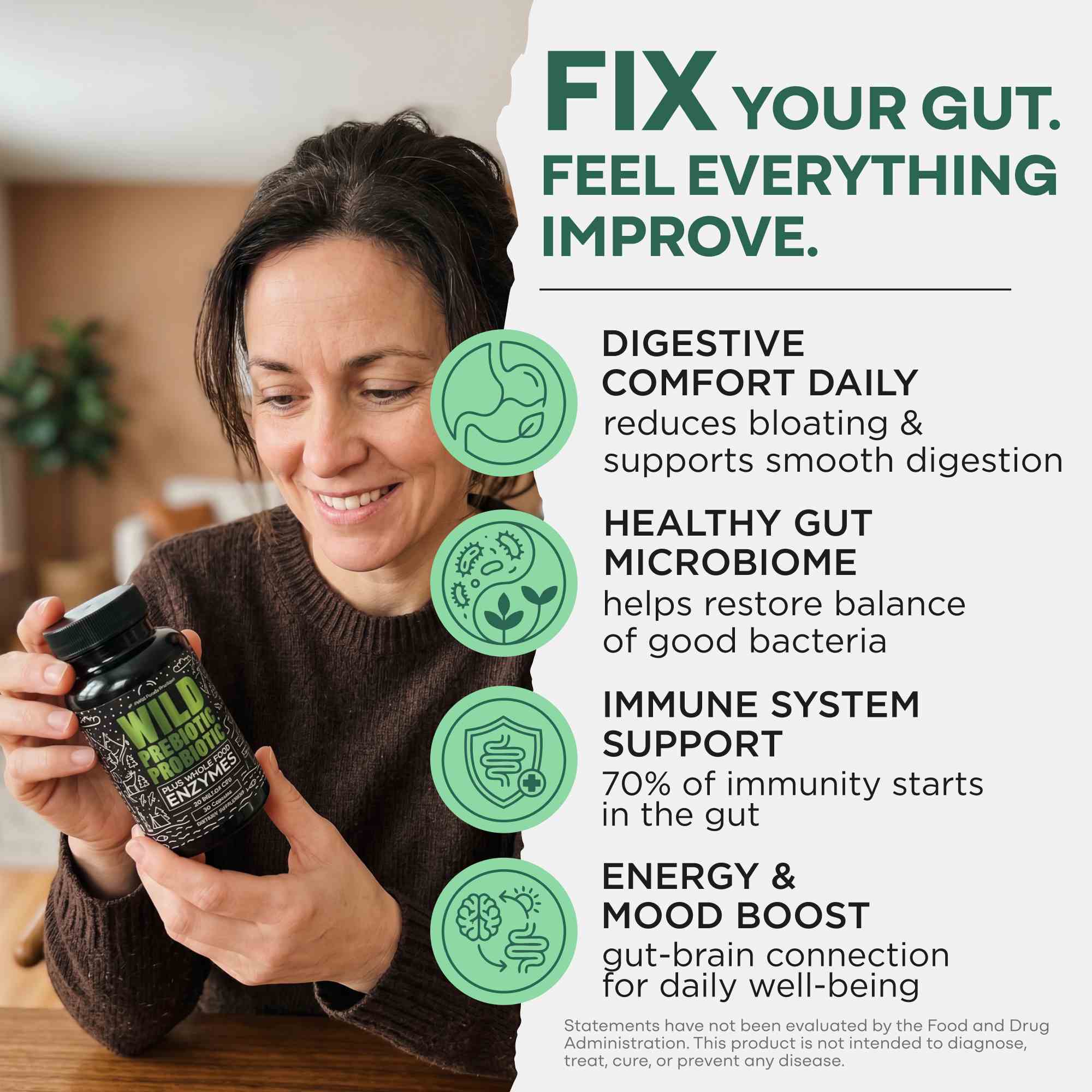 Prebiotics & Probiotics – Gut Health & Digestion Support