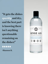 Rustic Strength Rinse Aid promises sparkly, dry dishes with its organic, food-grade vinegar formula, according to a five-star review.
