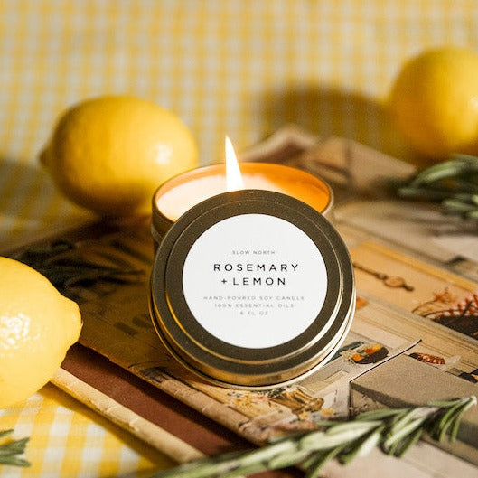 Rosemary + Lemon  Soy Wax Candle