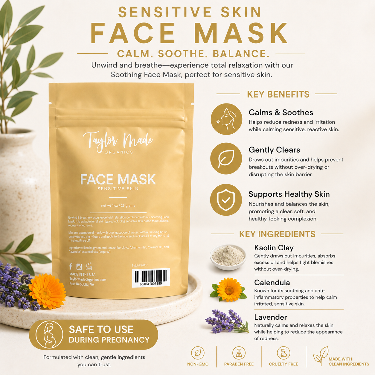 Sensitive Skin Face Mask