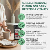 Master Mushrooms Blend, 110 servings – Immune Boosting Adaptogenic Mushrooms