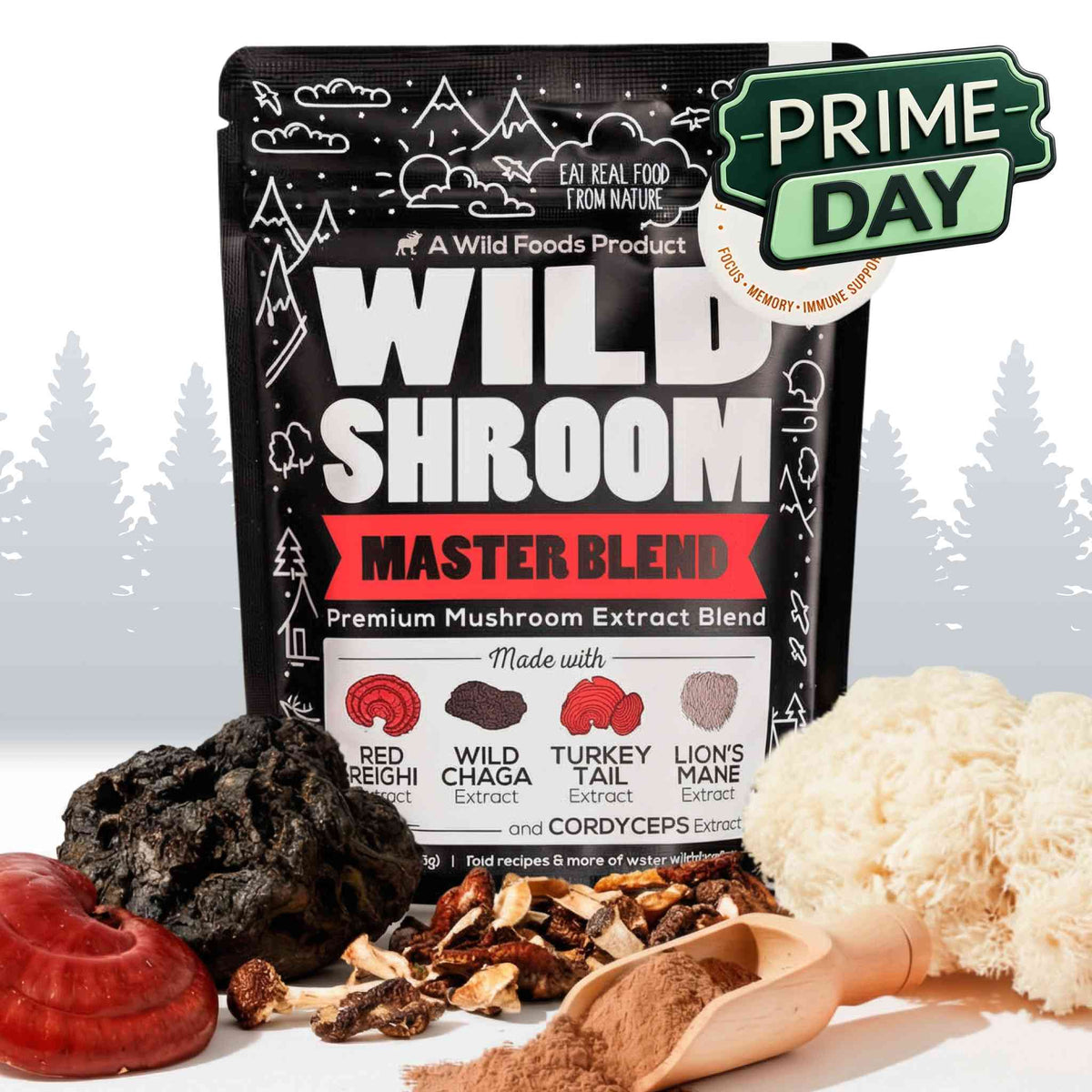 Master Mushrooms Blend, 110 servings – Immune Boosting Adaptogenic Mushrooms