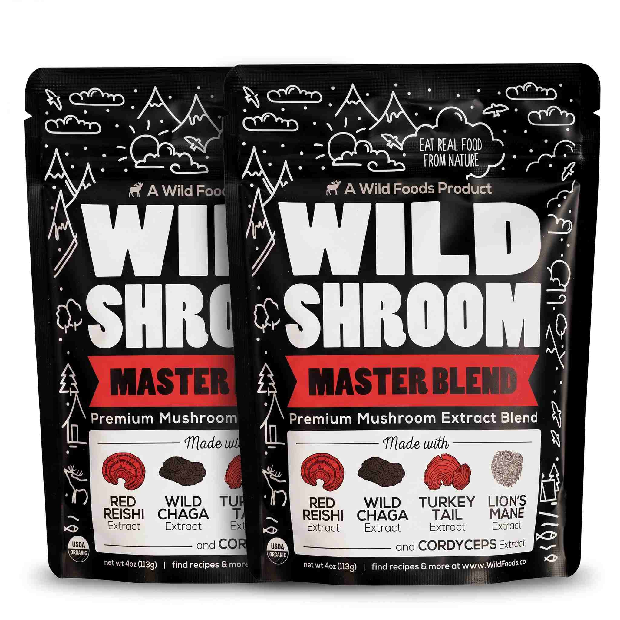 Master Mushrooms Blend, 110 servings – Immune Boosting Adaptogenic Mushrooms
