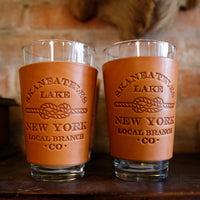 Leather Pint Glass