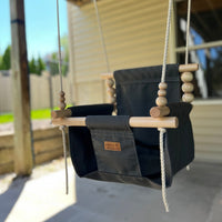 Premium Outdoor High Back Swing – Slate