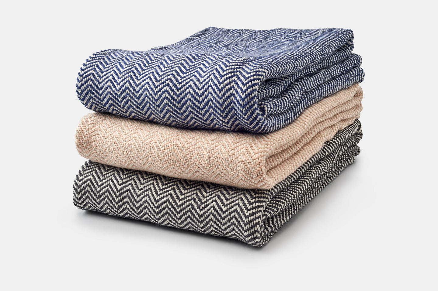 Chevron Pattern Soft Wool Throw Blanket
